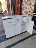 Buffet MDF 120cm/105cm - Design Moderne (Blanc, Beige, Marron) | بوفيه