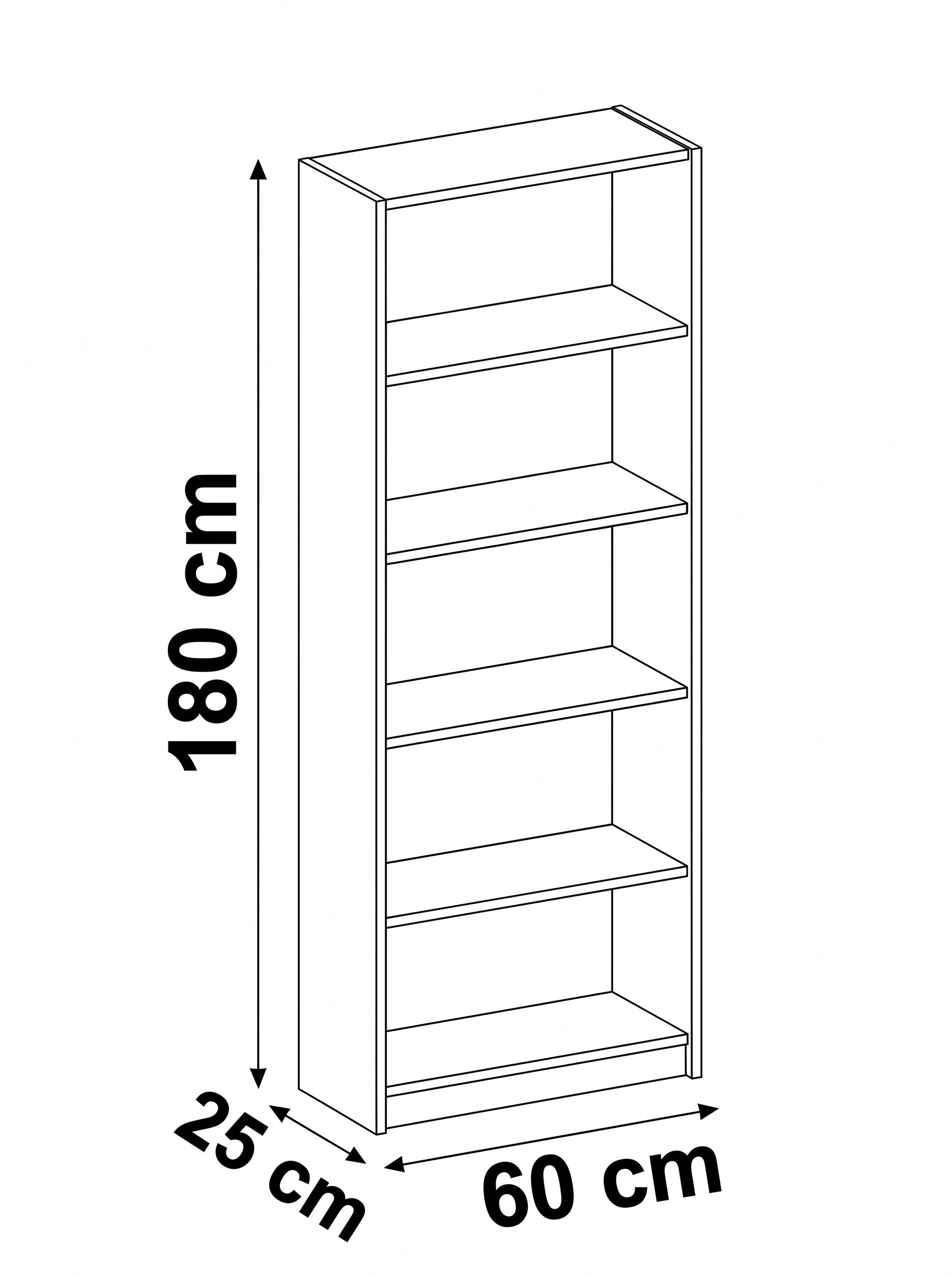 Étagères en Bois MDF 180x60x25cm - 5 Étages (Blanc, Beige, Marron) | رفوف خشبية MDF