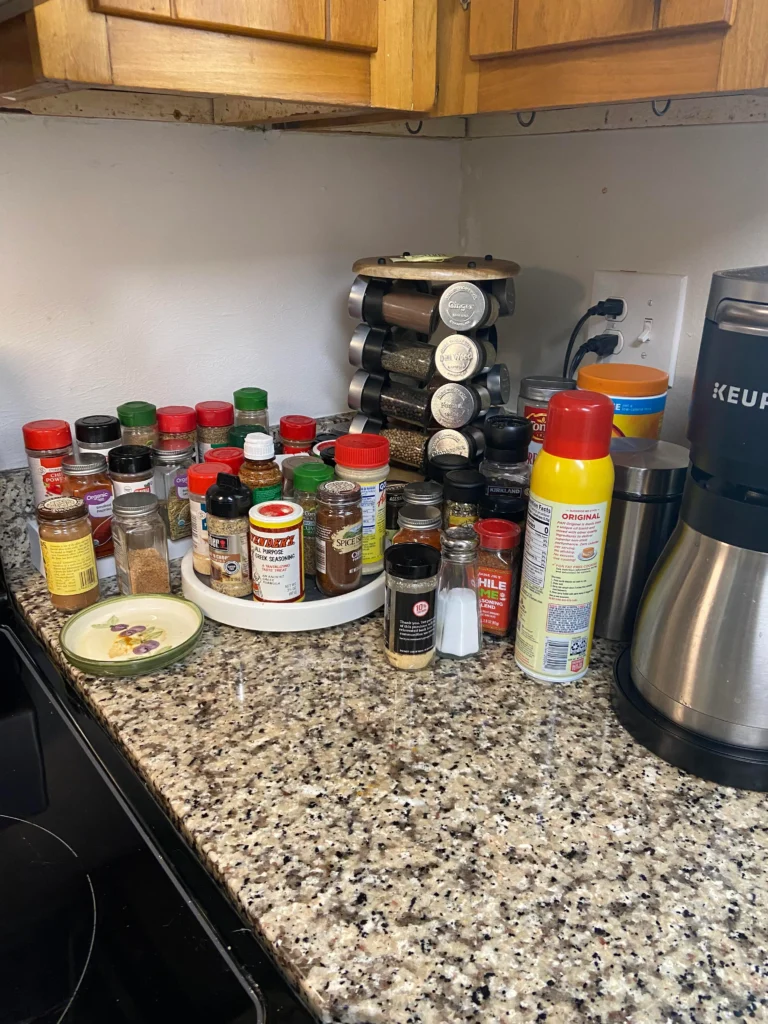 how would you organize this messy spice storage v0 ivabtsxl25oa1